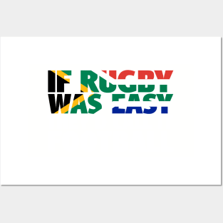 South African Rugby Joke With Flag Colors Posters and Art